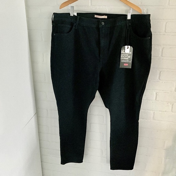 NWT Levi’s Denim Jeans Black Sculpt 721 High rise Skinny Goth Grunge Comfy 24W - Picture 5 of 15